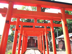 <p>鳥居の奥にお稲荷さんが祀られています</p>
